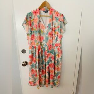 ModCloth Floral Dress XL
